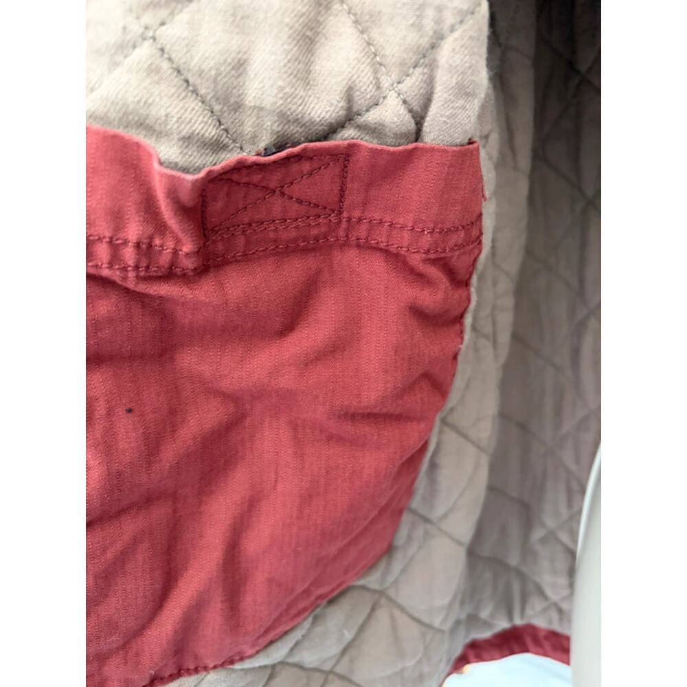 Carhartt M 8/10 Women’s Quilt Lined Canvas Hood Jacket Red Utility Coat - Picture 5 of 11